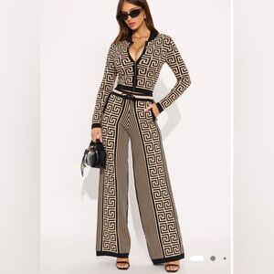 Stylish Black and Tan Women's Pants